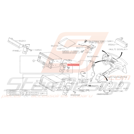 Cable d'Antenne Origine Subaru WRX STI 2008 - 201439869