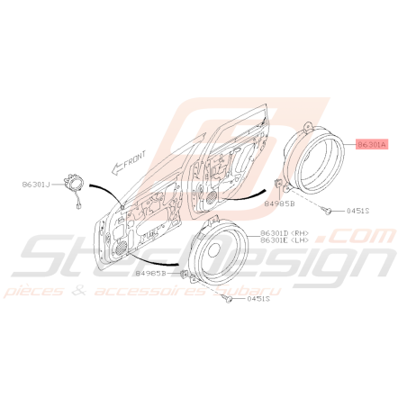 Haut Parleur Arrière Origine Subaru WRX STI 2008 - 201439882