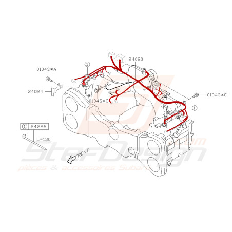 Faisceau moteur pour subaru Forester 2.0 XT 200839962