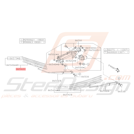 Balais Essuie-Glace Avant Origine Subaru WRX STI 2008 - 201439998