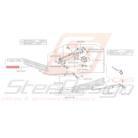 Caoutchouc Essuie-Glace Avant Origine Subaru WRX STI 2008 - 201440000