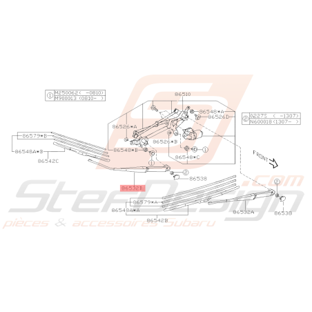 Bras Essuie-Glace Origine Subaru WRX STI 2008 - 08/04/200940004