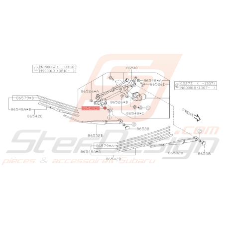 Fixation de Caoutchouc Essuie-Glace Origine Subaru WRX STI 2008 - 201440013