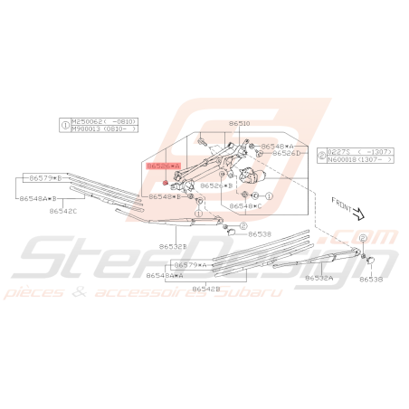 Collier d'Essuie-Glace Origine Subaru WRX STI 2008 - 201440015