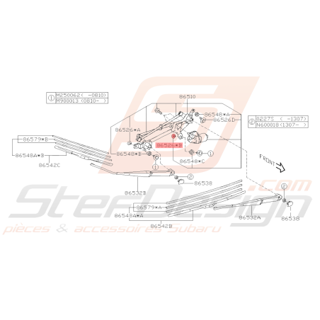 Collier d'Essuie-Glace Origine Subaru WRX STI 2008 - 201440017