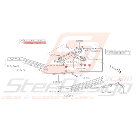 Ensemble Boulon et Rondelle Origine Subaru WRX STI 11/2008 - 201440020