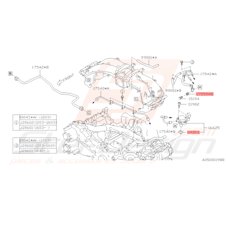 Pochette Haut Moteur Origine Subaru BRZ 2013-201940296