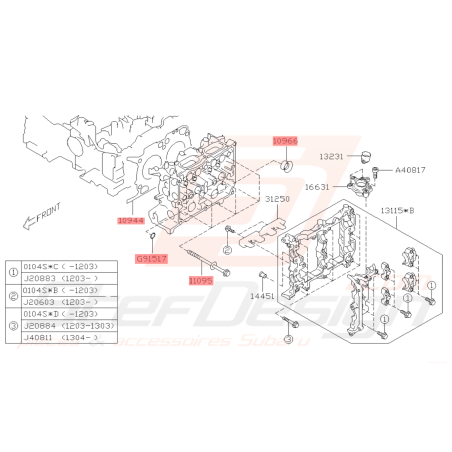 Pochette Haut Moteur Origine Subaru BRZ 2013-201940299