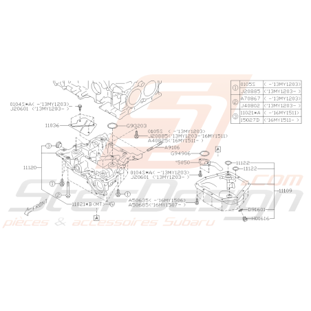 Schéma Carter d'huile Origine SUBARU BRZ 2013 - 201940394