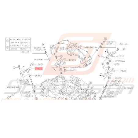 Tuyau Carburant Côté Droit Origine Subaru BRZ 2017 - 201940417