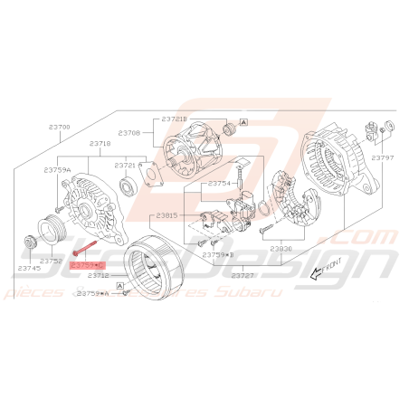 Vis d'Alternateur Origine Subaru BRZ 2013 - 201940435