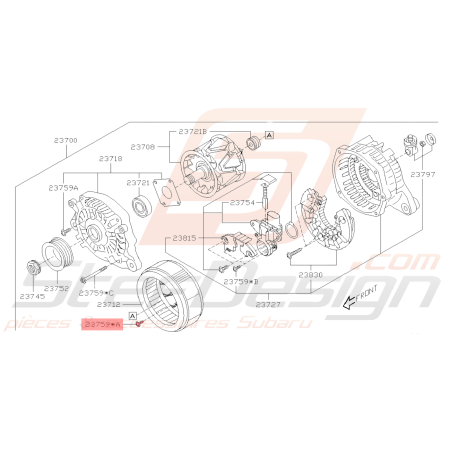 Vis d'Alternateur Origine Subaru BRZ 2013 - 201940437