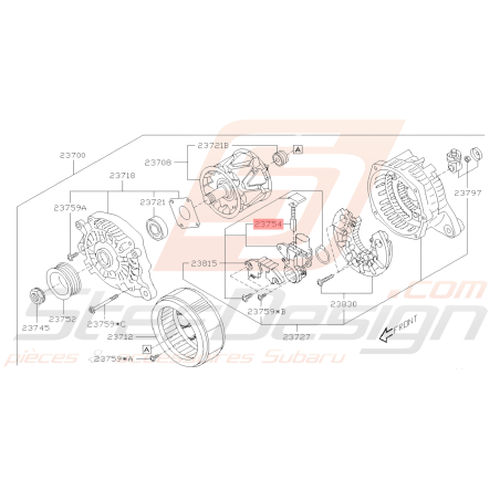 Balais d'Alternateur Origine Subaru BRZ 2013 - 201940439