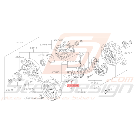 Vis d'Alternateur Origine Subaru BRZ 2013 - 201940440