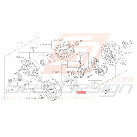 Couvercle Arrière Alternateur Origine Subaru BRZ 2013 - 201940441