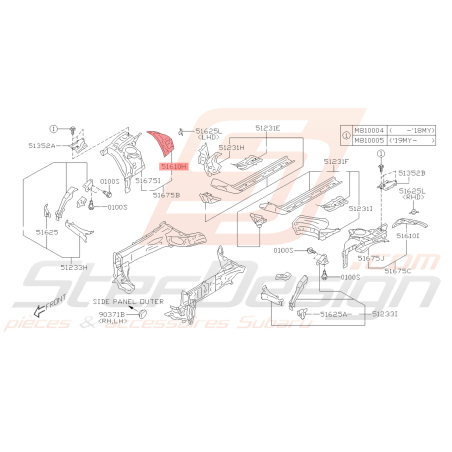 Auvent de Roue Origine Subaru BRZ 2013 - 201940557