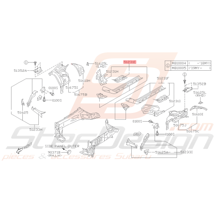 Longeron Avant Droit Origine Subaru BRZ 2013 - 201940563