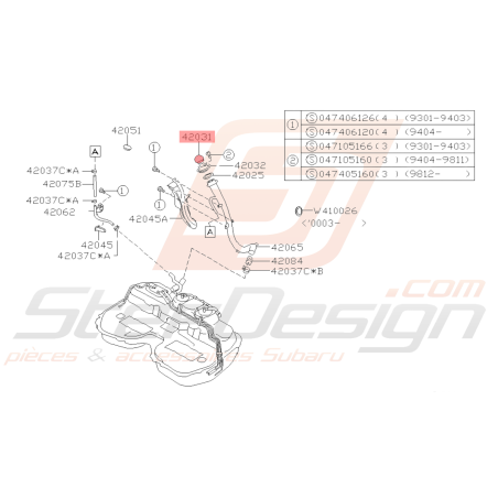 Bouchon d'essence Origine Subaru GT 1993 - 199540584