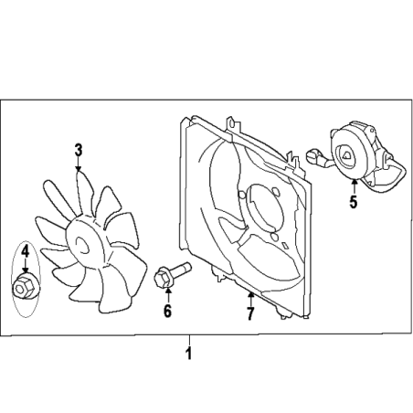 Écrou de ventilateur moteur GT 93-00 STI/WRX 2001-2014