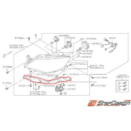 Support coin de pare-choc STI/WRX 08-10