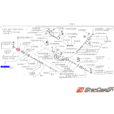 Écrou rotule de direction GT 93-00 WRX/STI 01-07 BRZ/TOYOTA GT 86