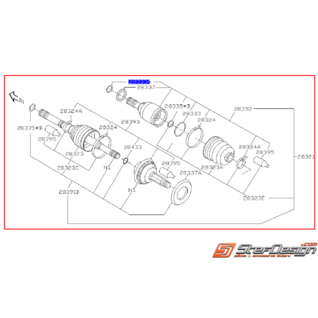 Cardan avant origine subaru STI 05-07