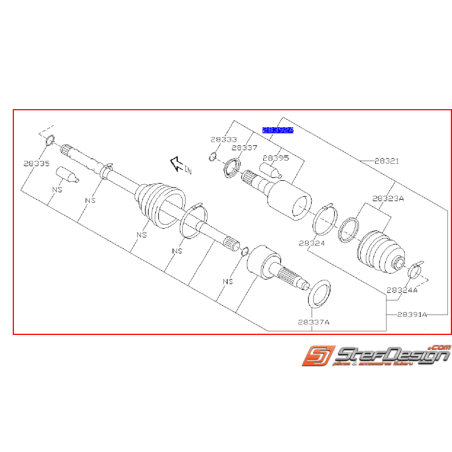 Cardan avant origine subaru STI 08-14